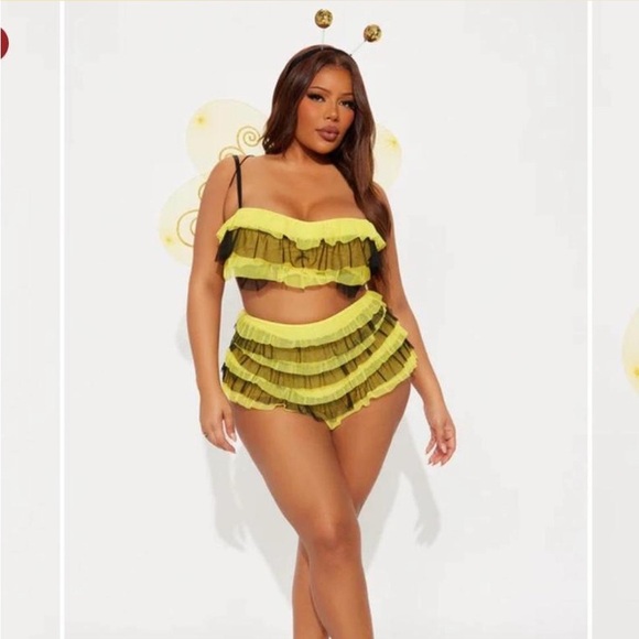Fashion Nova Tops - Sexy Bee Two-Piece Costume